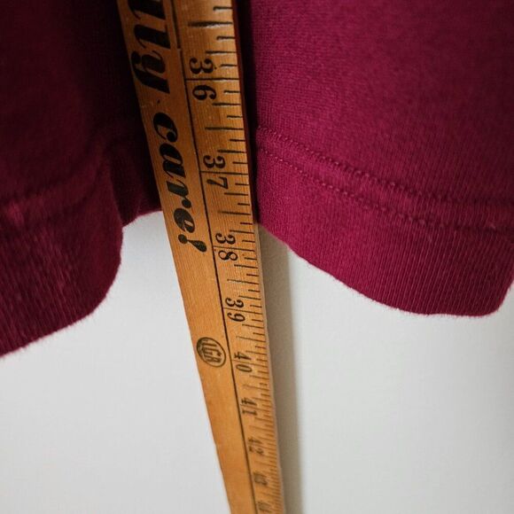 NWT GAP SWEATS MAROON RED QUARTER ZIP BATWING SLEEVES OVERSIZED SIZE SMALL - Picture 16 of 16